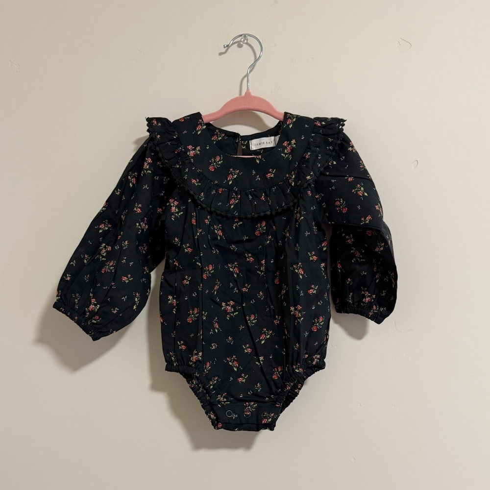 Jamie Kay Organic Cotton Malia Playsuit - Bianca Noir 6-12m - Picture 4 of 5